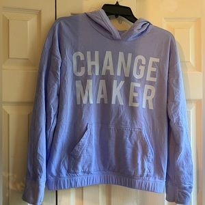 Girl’s Athleta Change Maker light weight hoodie. Size XL/14 Periwinkle Blue.